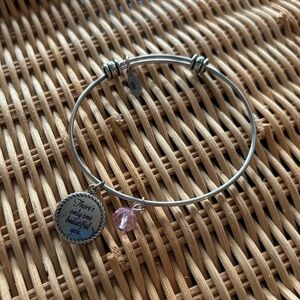 Hallmark “There’s Only one beautiful you” letter L bangle bracelet